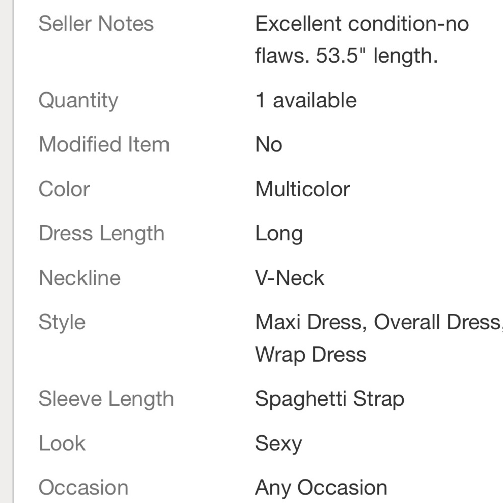 Free people xs siren maxi wrap dress printed - Picture 4 of 4